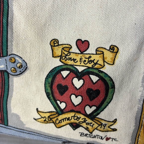 Brighton "In Love We Trust" Canvas Tote Bag - Picture 4 of 12